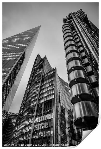 City of London Towers Print by Roger Dutton