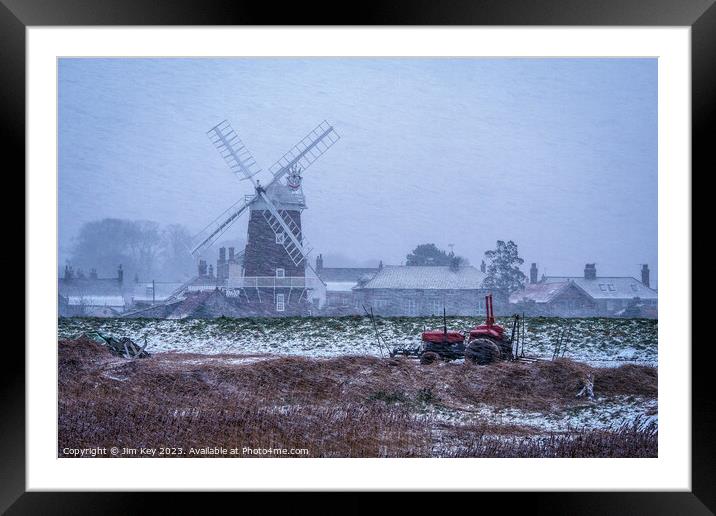 Winters Harvest at Cley next the Sea  Framed Mounted Print by Jim Key
