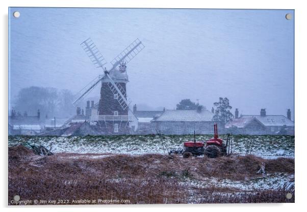 Winters Harvest at Cley next the Sea  Acrylic by Jim Key