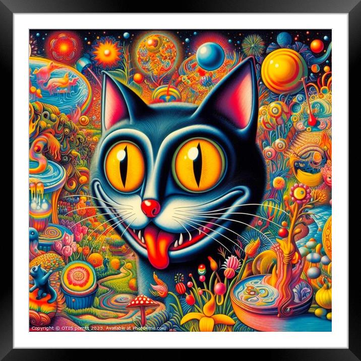 FELINE DREAMSCAPE 6 Framed Mounted Print by OTIS PORRITT