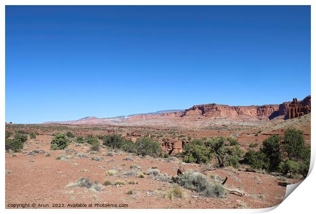 Capitol Reef national park Utah Print by Arun 