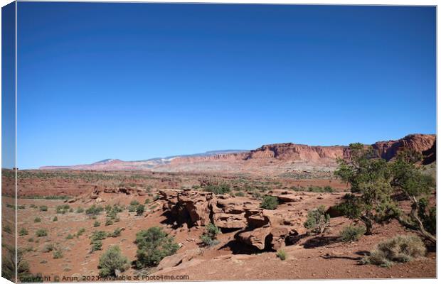 Capitol Reef national park Utah Canvas Print by Arun 