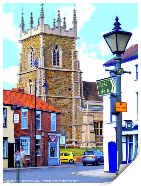 St. Wilfred's church, Alford, Lincolnshire Print by john hill