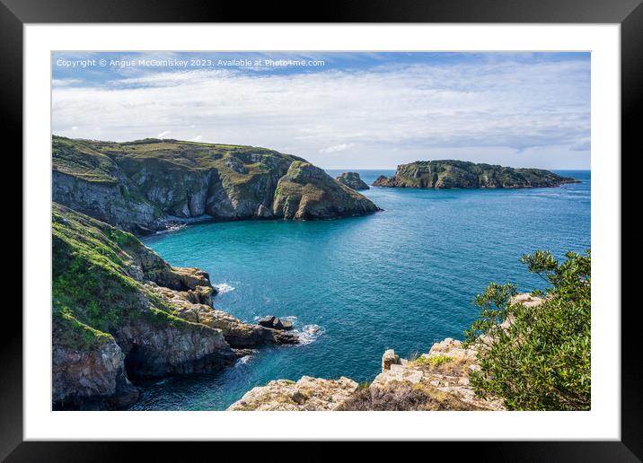 Port a la Jument Bay on Sark, Channel Islands Framed Mounted Print by Angus McComiskey