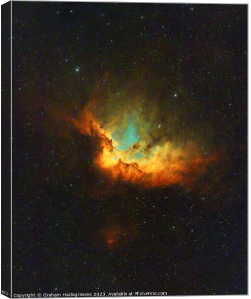 Wizard Nebula Canvas Print by Graham Hazlegreaves