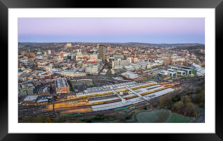 Sheffield City Morning Framed Mounted Print by Apollo Aerial Photography