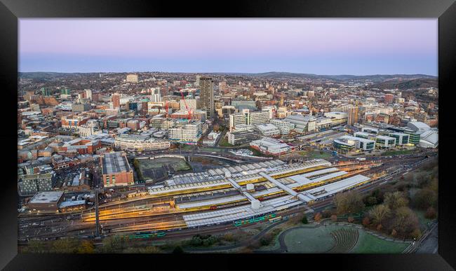 Sheffield City Morning Framed Print by Apollo Aerial Photography