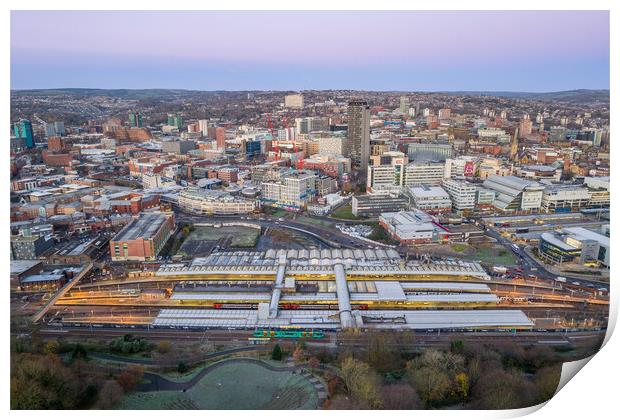Sheffield Cityscape Print by Apollo Aerial Photography