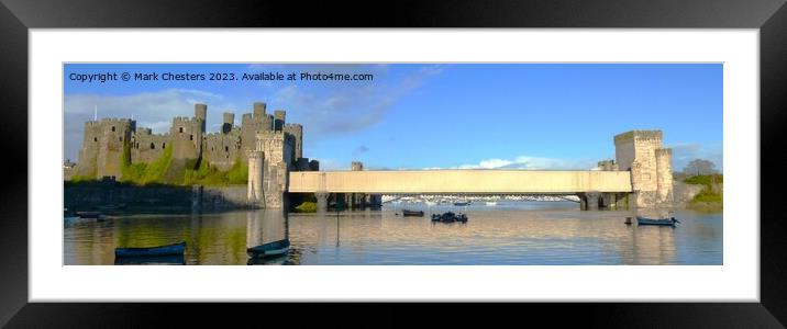 Conwy Castle and train tunnel Framed Mounted Print by Mark Chesters