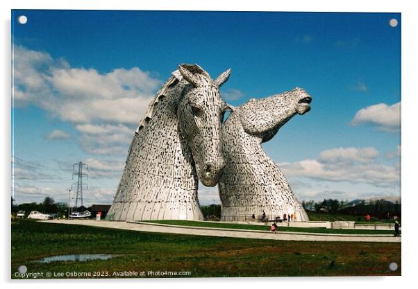 The Kelpies, Falkirk, Scotland Acrylic by Lee Osborne