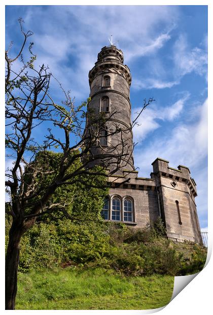 Nelson Monument on Calton Hill in Edinburgh Print by Artur Bogacki