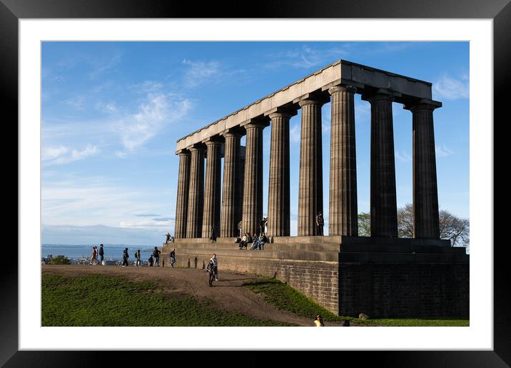 National Monument of Scotland on Calton Hill, Edinburgh Framed Mounted Print by Artur Bogacki
