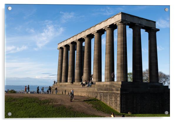 National Monument of Scotland on Calton Hill, Edinburgh Acrylic by Artur Bogacki