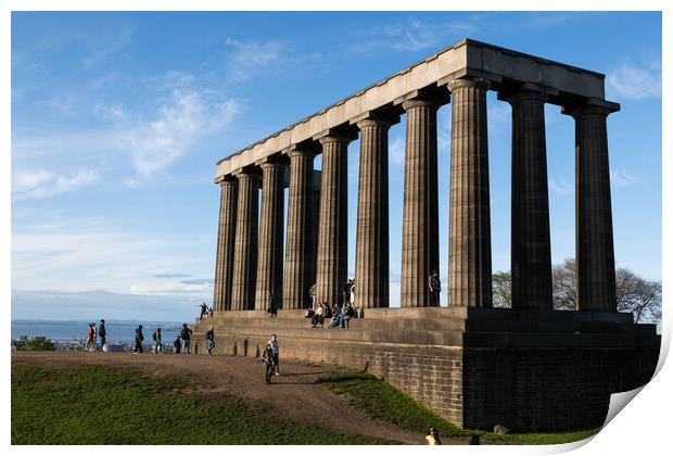 National Monument of Scotland on Calton Hill, Edinburgh Print by Artur Bogacki