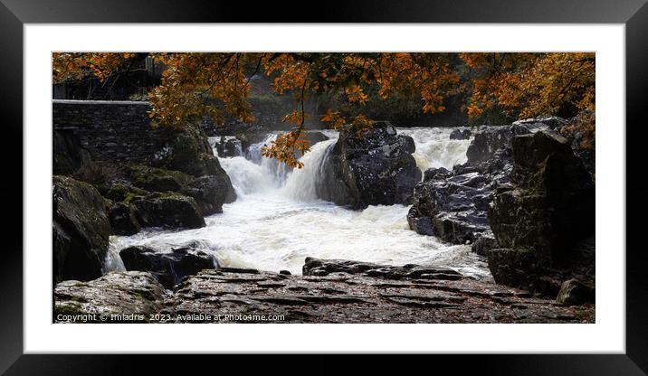 Pont-y-Pair Falls, Betws-y-Coed, Wales Framed Mounted Print by Imladris 