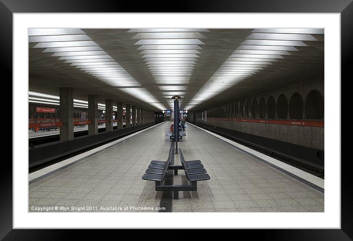 Munich U-Bahn - No.1 Framed Mounted Print by Wyn Blight