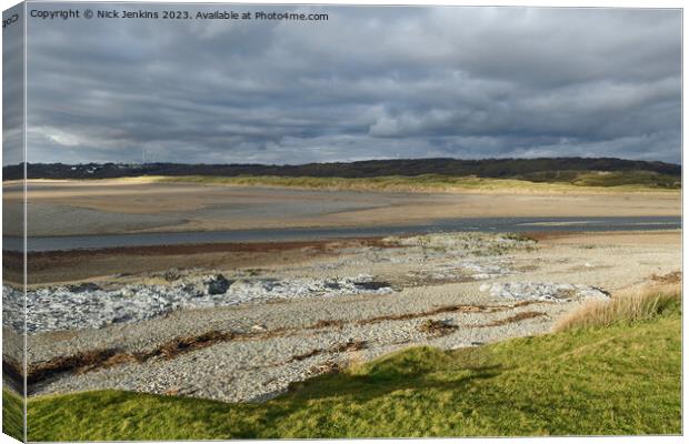 The Estuary of the River Ogmore at Ogmore by Sea South Wales  Canvas Print by Nick Jenkins