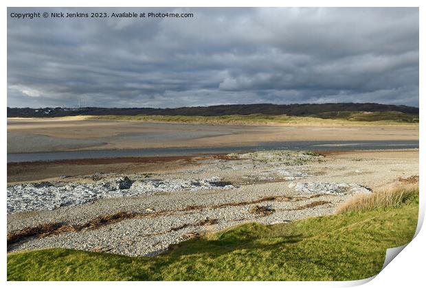 The Estuary of the River Ogmore at Ogmore by Sea South Wales  Print by Nick Jenkins