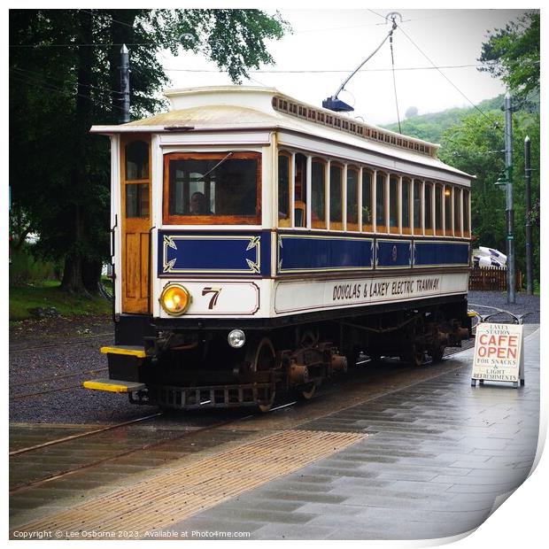 Manx Electric Railway Car Number 7, Laxey Print by Lee Osborne