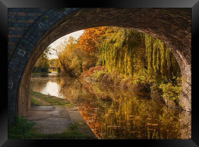 Autumn on the Grand Union Canal Framed Print by Dave Bowman