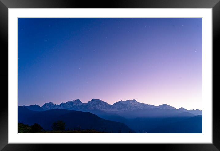 Mountain everest himalayas landscape sunrise asia nepal  Framed Mounted Print by Ambir Tolang