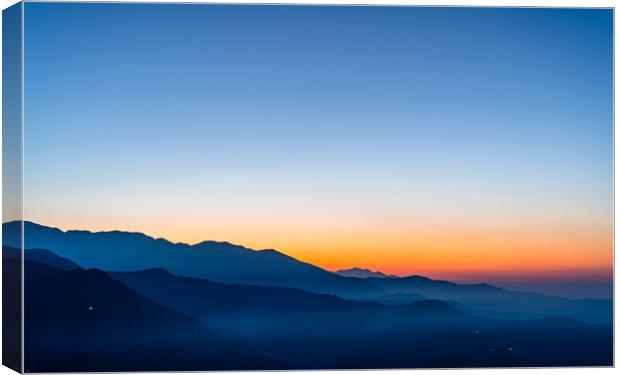 Beautiful landscape view of Sunrise Canvas Print by Ambir Tolang