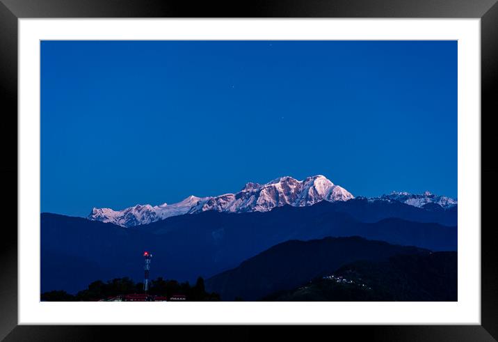 Beautiful landscape view of Mountain Framed Mounted Print by Ambir Tolang