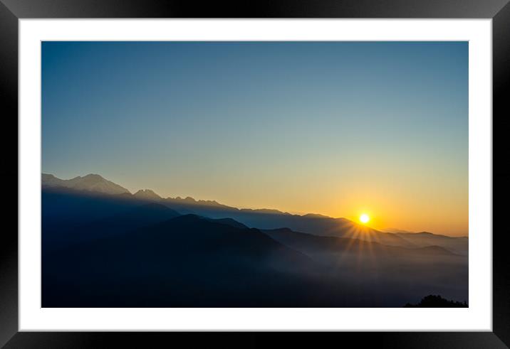 Sky sun Framed Mounted Print by Ambir Tolang