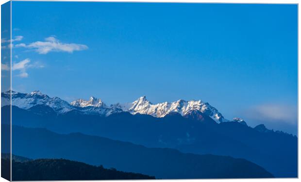 Landscape view of Mountain range  Canvas Print by Ambir Tolang