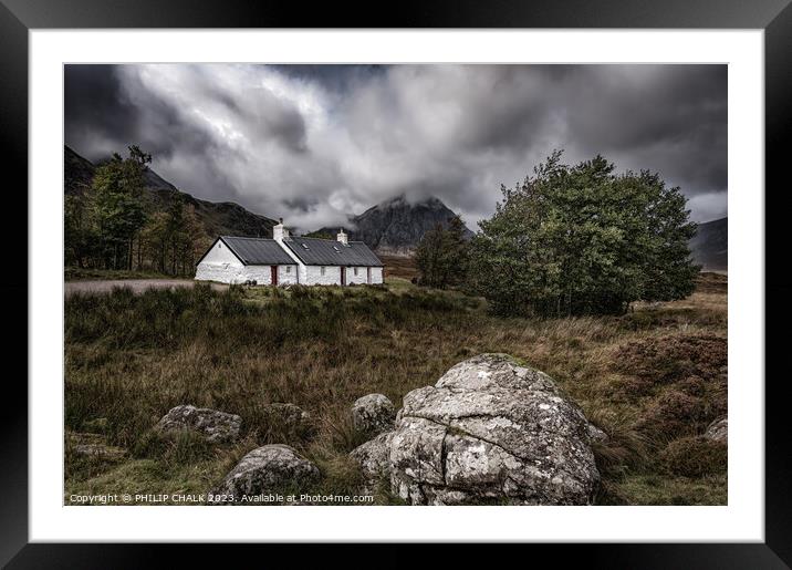 Black rock cottage Scotland 980 Framed Mounted Print by PHILIP CHALK