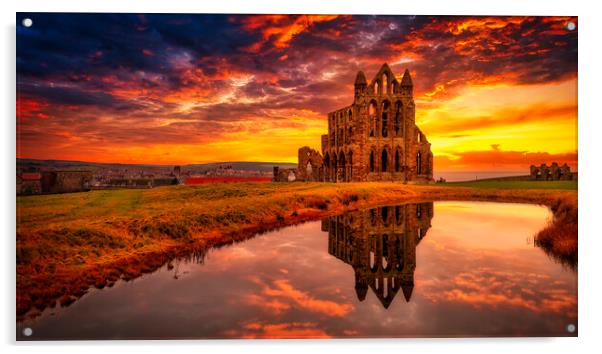 Whitby Abbey Sunset: Gothic Whitby Acrylic by Tim Hill