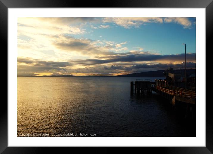 Sunset over Wemyss Bay Framed Mounted Print by Lee Osborne