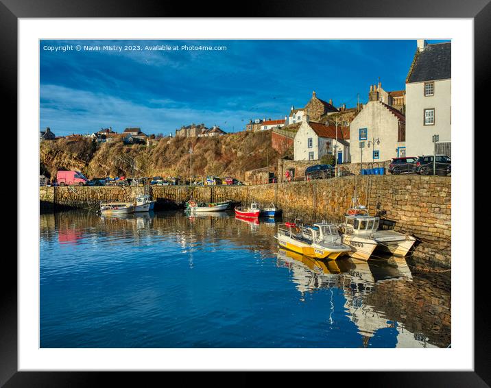 Crail Harbour, Fife, Scotland Framed Mounted Print by Navin Mistry
