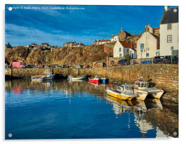 Crail Harbour, Fife, Scotland Acrylic by Navin Mistry
