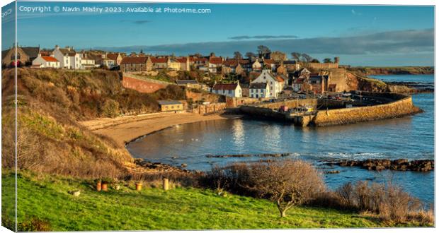 A view of Crail Harbour, Fife Scotland Canvas Print by Navin Mistry