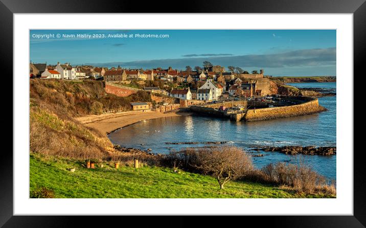 A view of Crail Harbour, Fife Scotland Framed Mounted Print by Navin Mistry