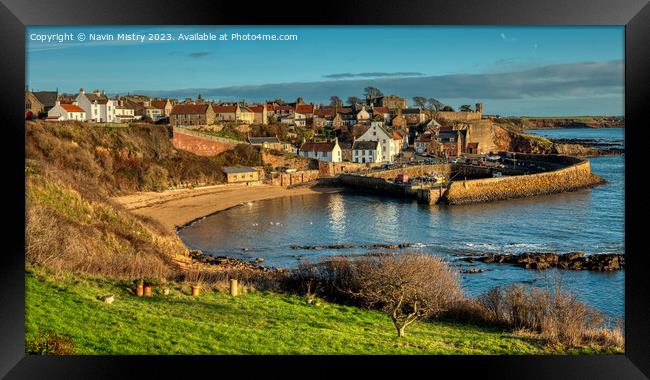 A view of Crail Harbour, Fife Scotland Framed Print by Navin Mistry