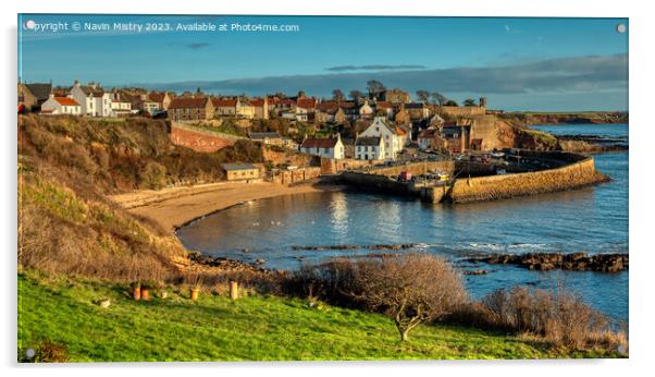 A view of Crail Harbour, Fife Scotland Acrylic by Navin Mistry