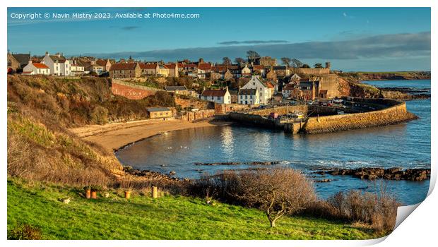 A view of Crail Harbour, Fife Scotland Print by Navin Mistry
