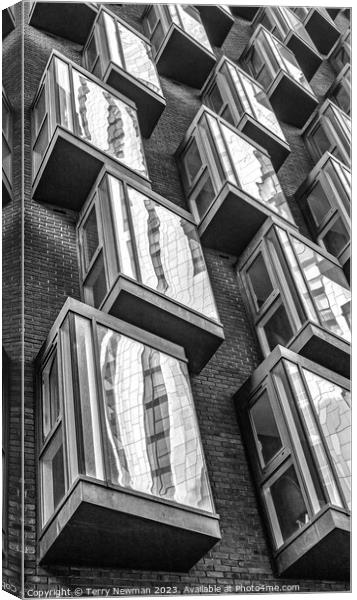 City Windows Canvas Print by Terry Newman