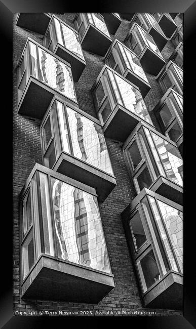 City Windows Framed Print by Terry Newman