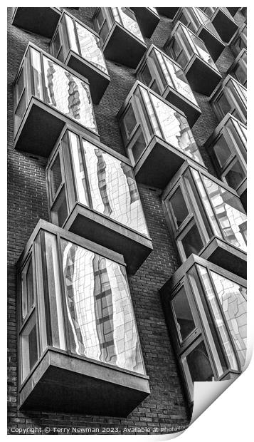 City Windows Print by Terry Newman