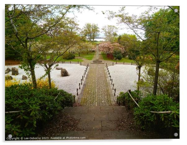 Kyoto Friendship Garden, Edinburgh Acrylic by Lee Osborne