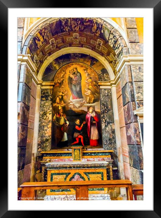 Madonna Mary Altar Santa Maria Della Pace Church Rome Italy  Framed Mounted Print by William Perry