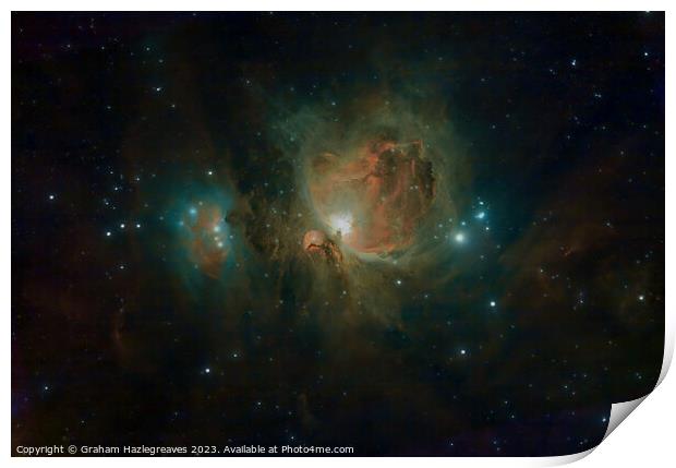 The Great Orion Nebula Print by Graham Hazlegreaves