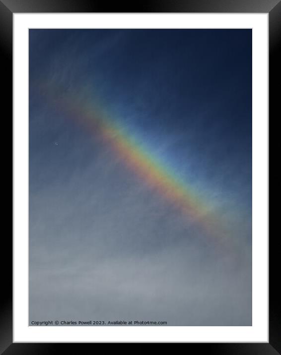 Rainbow cloud Framed Mounted Print by Charles Powell