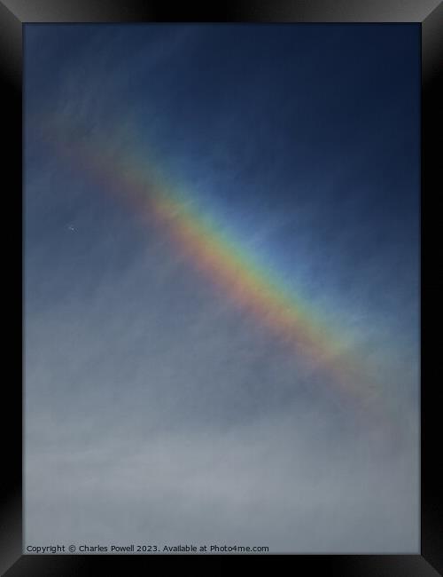Rainbow cloud Framed Print by Charles Powell