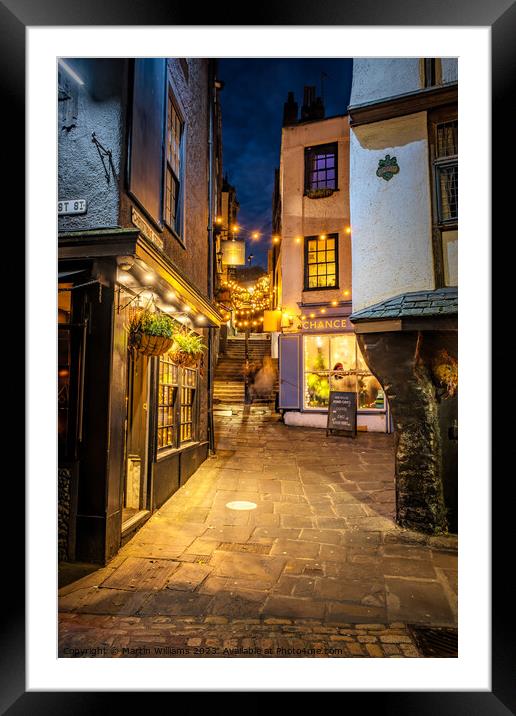 Christmas at the Christmas steps in Bristol, England Framed Mounted Print by Martin Williams
