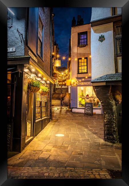 Christmas at the Christmas steps in Bristol, England Framed Print by Martin Williams