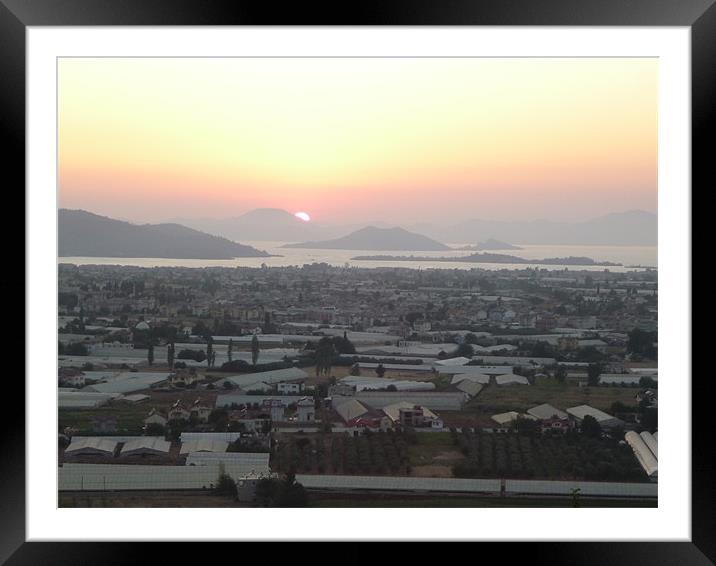 Turkish sunset Framed Mounted Print by